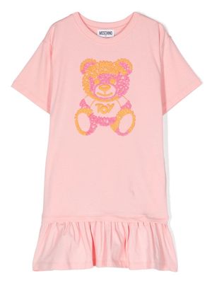 Moschino Kids robe courte à motif Teddy Bear - Rose