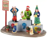 Lemax canine holiday sweater contest kerstdorp tafereel Caddington Village 2021