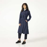 Trench Coat Long Regenjas Dames Deep Marine