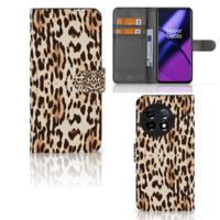 OnePlus 11 | Telefoonhoesje | Met pasjeshouder | Leopard