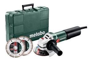 Metabo WEQ 1400-125 | 1400W | Haakse Slijper | Met 2 Diamant-Doorslijpschijven - 600347510