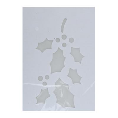 Kerst raamsjabloon hulsttakken - wit - 35 cm - raamdecoratie - kerstversiering