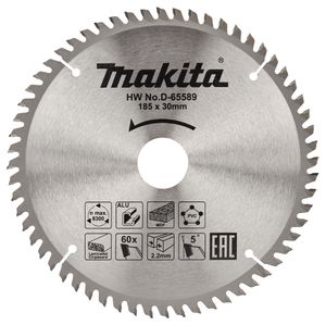 Makita D-65589 Afkortzaagblad | div. materialen | 185x30x2,2 | 60T | 5g