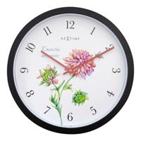 NeXtime NE-4317 Buitenklok Knautia 30.5 cm Zwart/Wit NeXtime NE-4317 Buitenklok Knautia 30.5 cm Zwart/Wit
