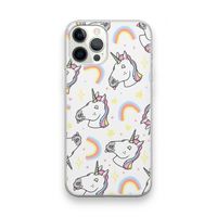 Rainbow Unicorn: iPhone 12 Pro Max Transparant Hoesje