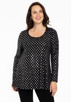 Yoek Tuniek flare SPOTS | Zwart | Maat 58/60 Yoek Tuniek flare SPOTS | Zwart | Maat 58/60