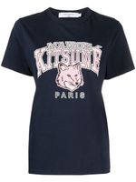 Maison Kitsuné t-shirt en coton à logo imprimé - Bleu - thumbnail