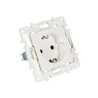 Stopcontact wit &apos;Shuko&apos; klassiek stopcontact geaard modern 80mm x 80mm