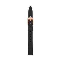 Horlogeband Fossil S121037 Leder Zwart 12mm