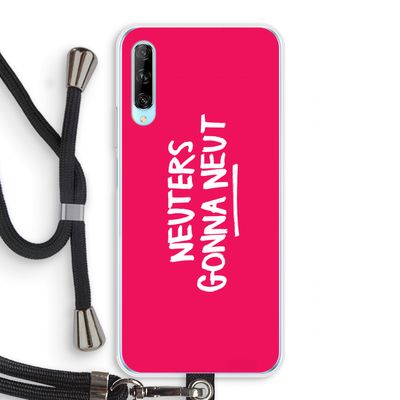 Neuters (roze): Huawei P Smart Pro Transparant Hoesje met koord
