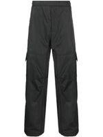 Moncler pantalon cargo en coton à patch logo - Noir