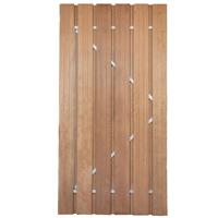 Minimale besteding! Hardhouten deur met verstelbaar stalen frame 100x180 cm Betonschutting Constructie Gardenlux - Gardenlux