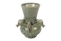 Countryfield vaas vissen groen h24,5cm