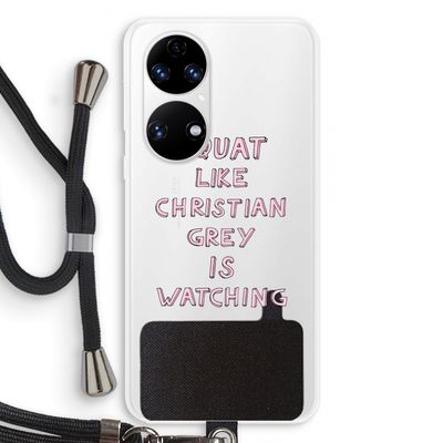 Christian Grey: Huawei P50 Transparant Hoesje met koord