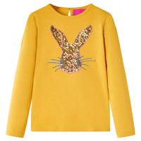 VidaXL Kindershirt met lange mouwen 128 okerkleurig