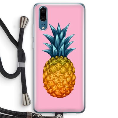 Grote ananas: Huawei P20 Transparant Hoesje met koord