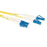 ACT 0,25 meter LSZH Singlemode 9/125 OS2 glasvezel patchkabel duplex met LC connectoren