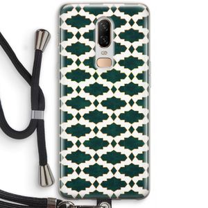 Moroccan tiles: OnePlus 6 Transparant Hoesje met koord
