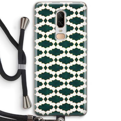 Moroccan tiles: OnePlus 6 Transparant Hoesje met koord
