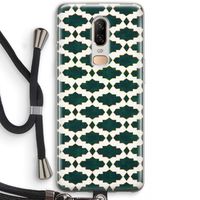 Moroccan tiles: OnePlus 6 Transparant Hoesje met koord