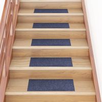 VidaXL 15 st trapmatten zelfklevend rechthoekig 60x25 cm grijsblauw