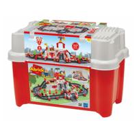 Abrick ecoiffier bouwset - brandweer speelton met deksel als speelbasis - inclusief accessoires voor mini-stad - opbergen in ton - vanaf 18 maanden Abrick ecoiffier bouwset - brandweer speelton met deksel als speelbasis - inclusief accessoires voor mini-stad - opbergen in ton - vanaf 18 maanden
