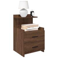 Nachtkastjes 2 st met 2 lades 40x36,5x62 cm bruin eikenkleurig