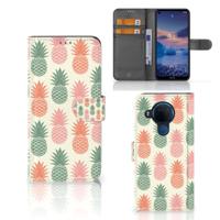 Nokia 5.4 | Book Cover | Ananas | Portemonnee hoesje