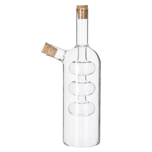 Azijn/Olie flessen luxe tafelset dispenser - glas - Design vorm - olijfolie flessen