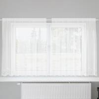 VidaXL Kantgordijn met gordijnen bloemen wit 140 x 200 cm polyester