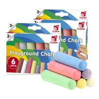 Clown stoepkrijt sticks - 36x stuks - verschillende kleuren - speelgoed - kinderen