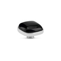 Melano Vivid Bulb Square Steentje Black Zilver
