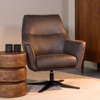 LABEL51 Fauteuil Tod - Antraciet - Micro Suede - One Size
