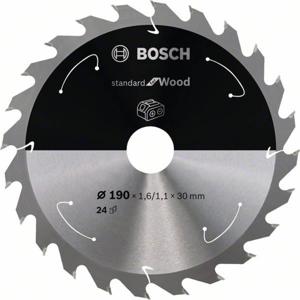 Bosch Accessories Bosch Power Tools 2608837708 Hardmetaal-cirkelzaagblad 190 x 30 mm Aantal tanden: 24 1 stuk(s)