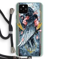 Golden Raven: Pixel 5a 5G Transparant Hoesje met koord