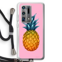 Grote ananas: Huawei P40 Pro Plus Transparant Hoesje met koord