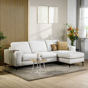 Haluta - Hoekbank Zoë - 265 x 155 x 83 cm - Naturel - Rechts