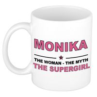 Monika The woman, The myth the supergirl cadeau koffie mok / thee beker 300 ml - thumbnail