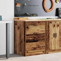 Garagekast 60x51x85 cm massief grenenhout oud hout