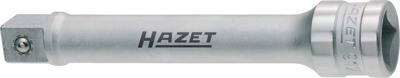HAZET Verlengstuk 917-5 · 1/2 inch (12,5 mm) vierkant hol · 1/2 inch (12,5 mm) vierkant massief · Lengte: 123 mm