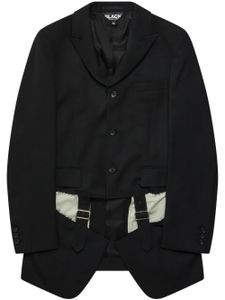 Black Comme Des Garçons blazer à détails de découpes - Noir