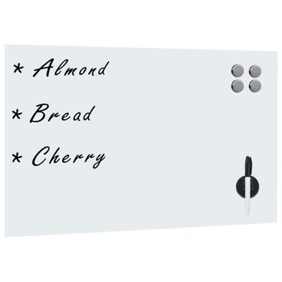 VidaXL Magneetbord wandmontage 50x30 cm glas