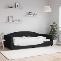 Slaapbank 100x200 cm stof zwart