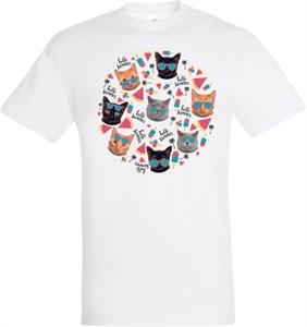 T-SHIRT HELLO SUMMER CATS WIT XS