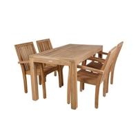 MaximaVida teak tuinset Java 150 cm 5-delig