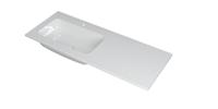 INK Wastafel Faktor polystone links met 1 kraangat 120 cm x 45 cm x 1,5 cm Glans wit 3407025