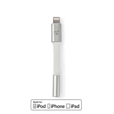 Nedis Lightning-Adapter | Apple Lightning 8- Pins naar 3,5 mm Female | 0.15 m | Aluminium | 1 stuks - CCTB39950AL015 CCTB39950AL015