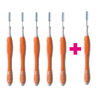 GUM Trav-Ler 0.9 mm oranje - 5+1 Gratis