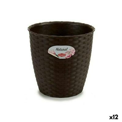 Bloempot Stefanplast Chocolade Plastic 19 x 17,5 x 19 cm (12 Stuks)