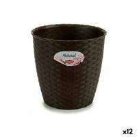 Bloempot Stefanplast Chocolade Plastic 19 x 17,5 x 19 cm (12 Stuks)